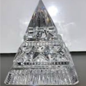 Waterford Crystal Silver Eiffel Tower Decor Accent